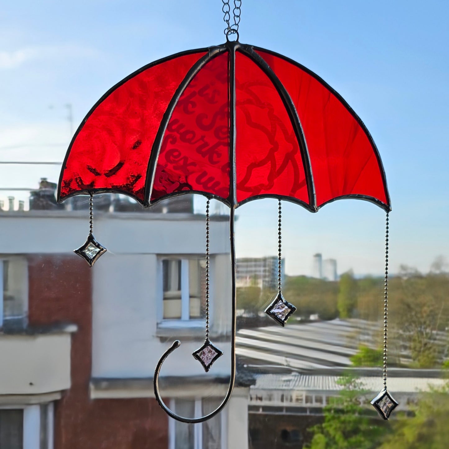 Vitrail Parapluie Rouge SWIW