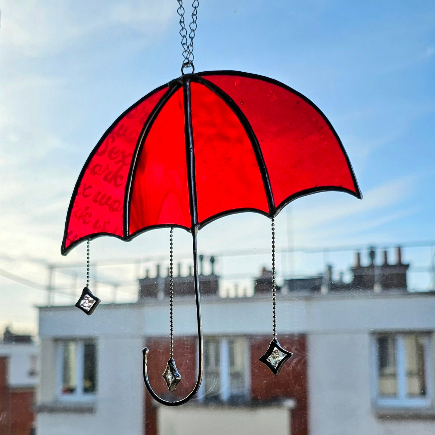 Vitrail Parapluie Rouge SWIW