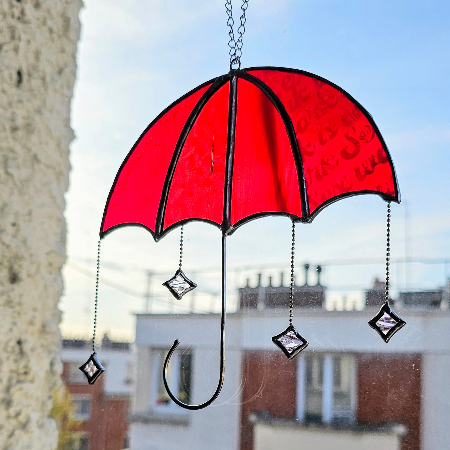 Vitrail Parapluie Rouge SWIW