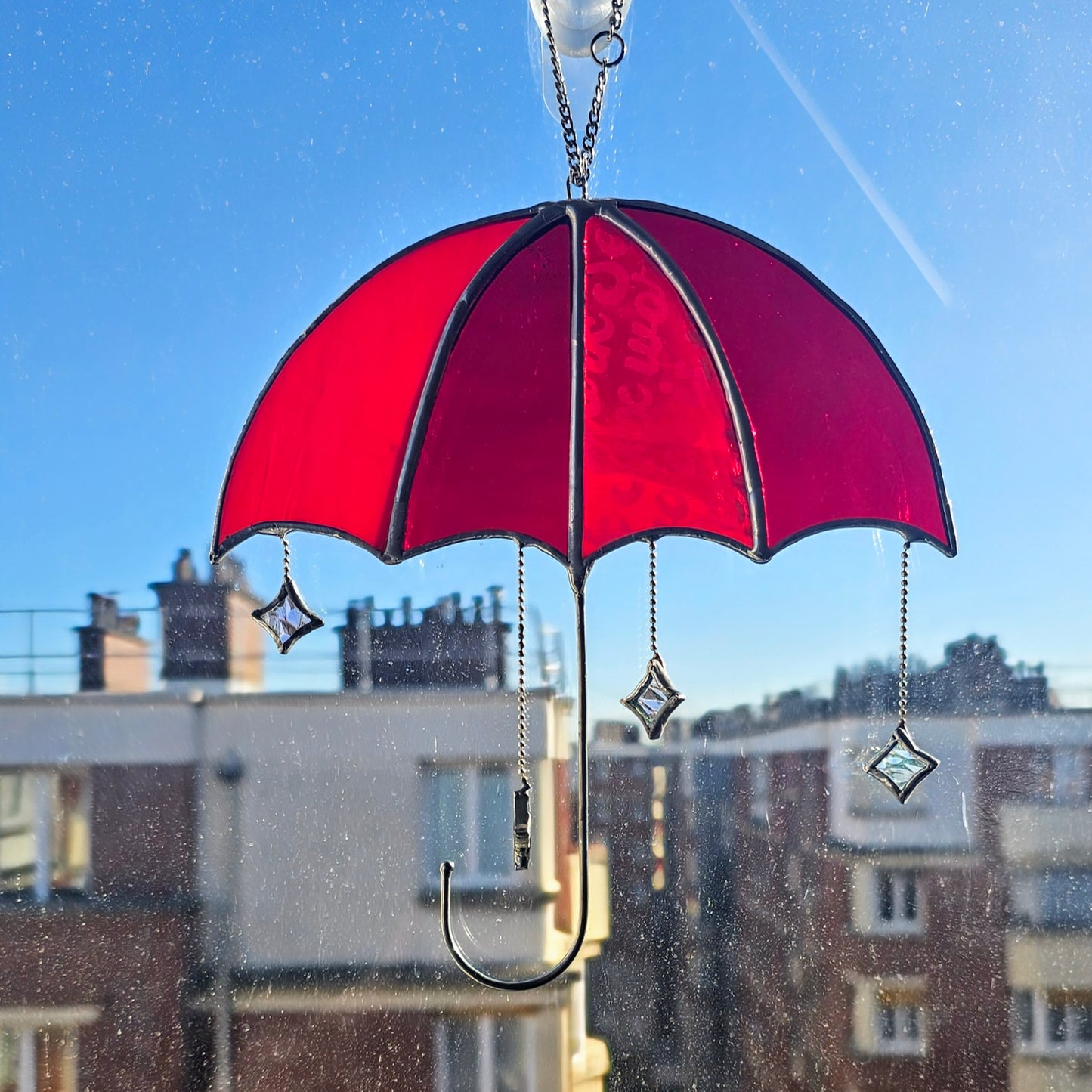 Vitrail Parapluie Rouge SWIW