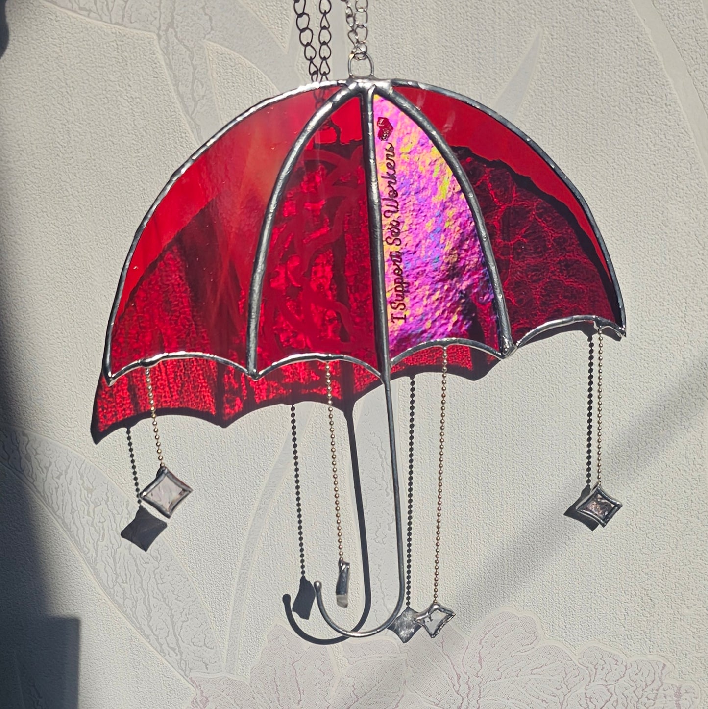 Vitrail Parapluie Rouge SWIW