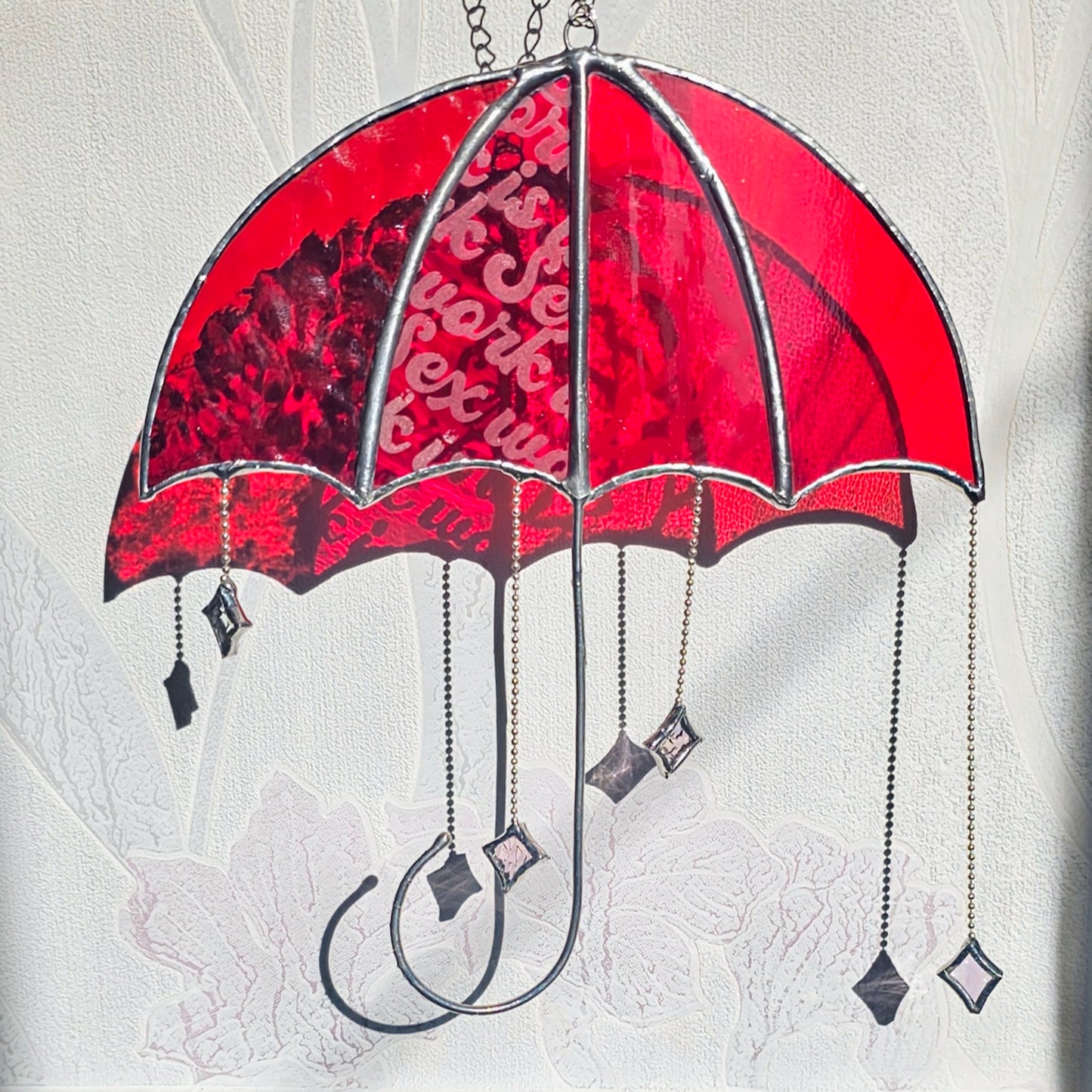 Vitrail Parapluie Rouge SWIW