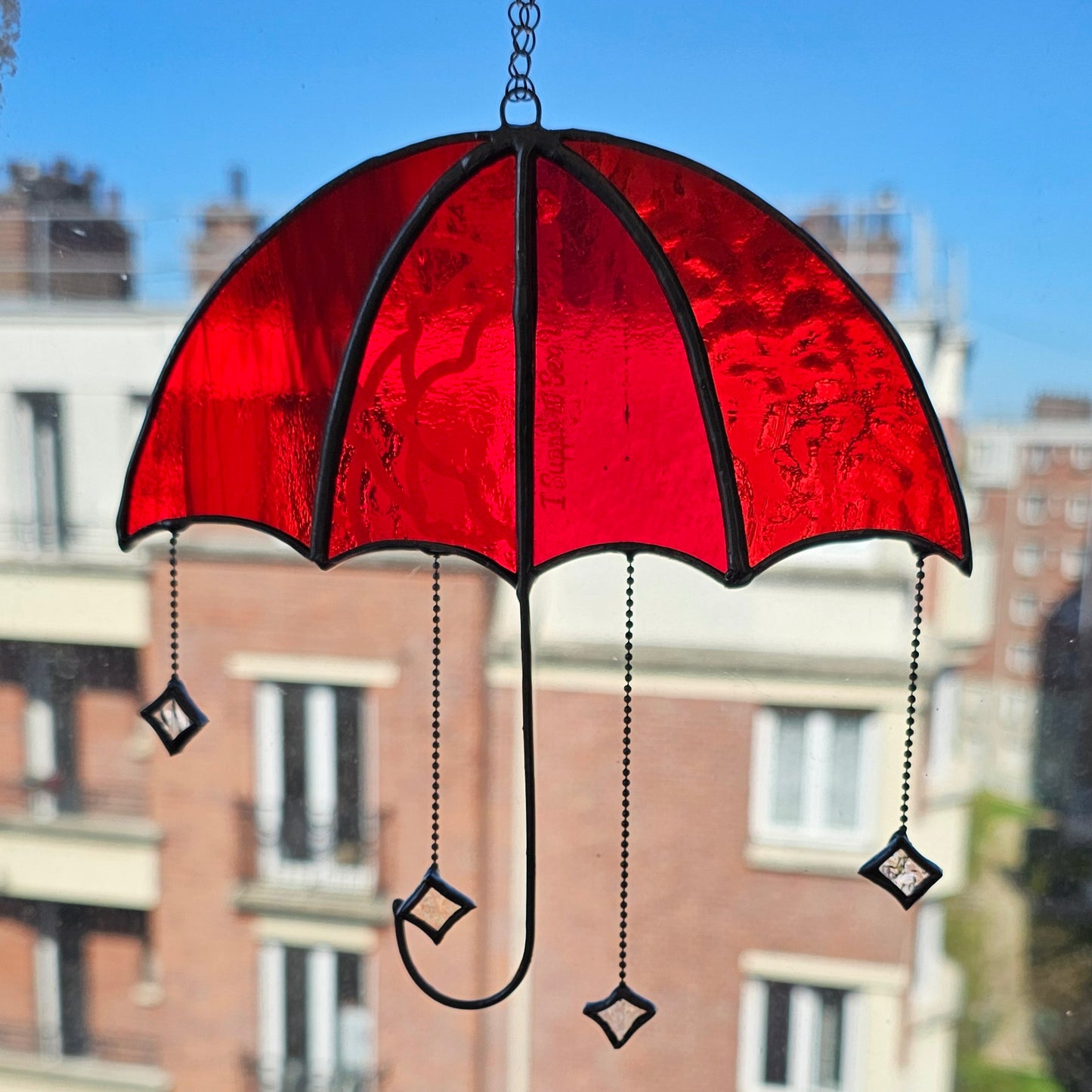 Vitrail Parapluie Rouge SWIW