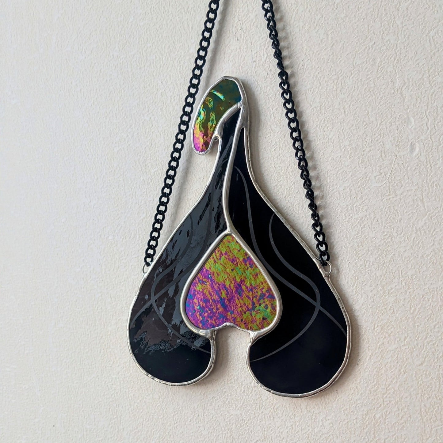 Clicli Noir et irisé - Gravé Art Deco - Tue Lamour